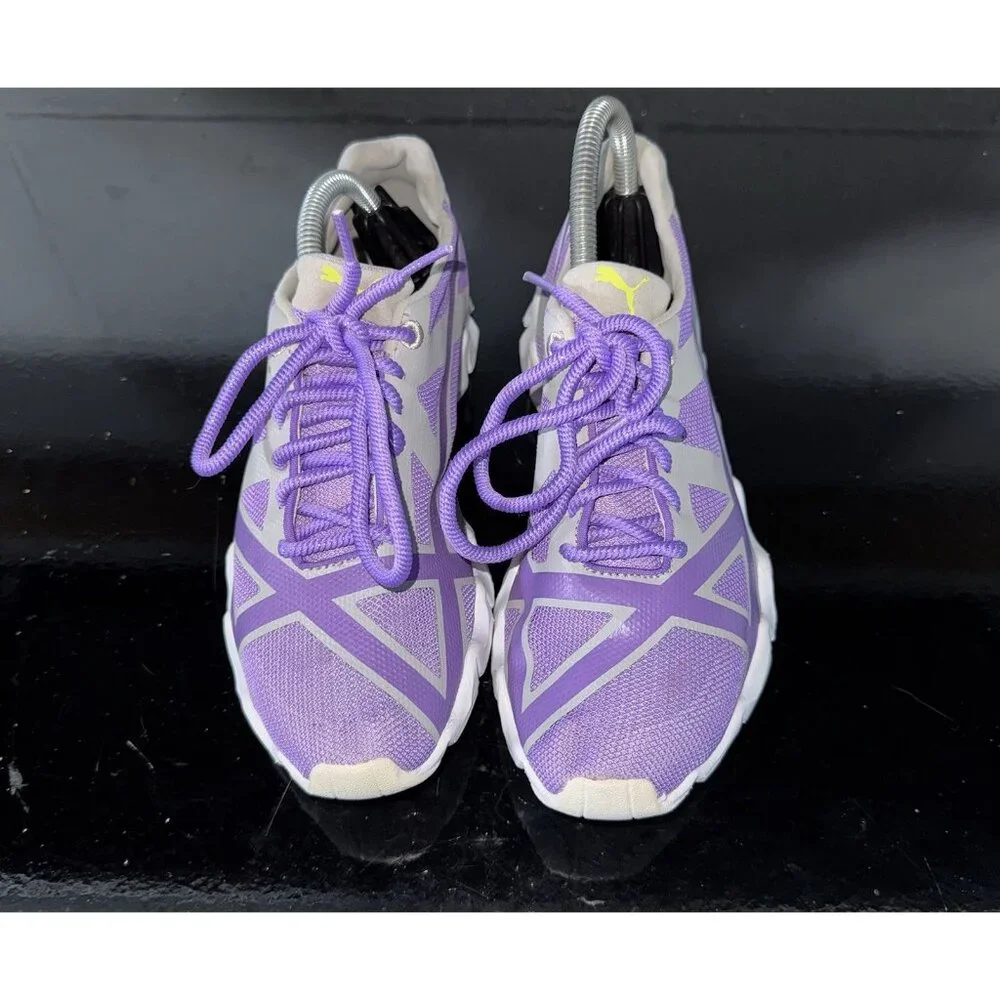 PUMA Axel ZX Womens Athletic Shoes Sneakers Size 7.5 Purple Gray Neon Green